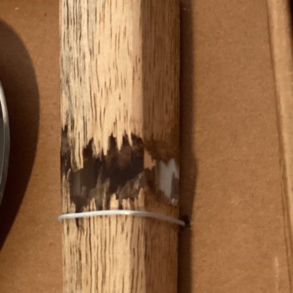 Thirsty Stone Broken Wood/Glass silver serving set.made in India. - Picture 4 of 10